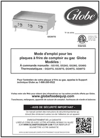 Notice Globe GG48TG Plaque de grill