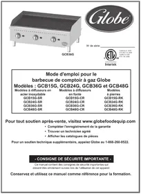 Notice Globe GCB36G Plaque de grill