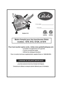 Notice Globe G10 Trancheuse