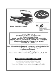 Notice Globe GPGDUE10 Plaque de grill