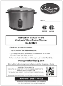 Notice Globe RC1 Cuiseur à riz