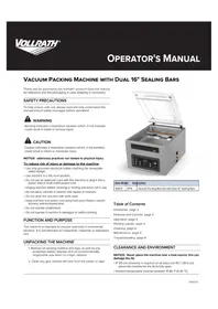 Notice Vollrath VP16 Máquinas de envasado al vacío