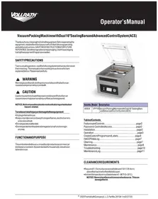 Notice Vollrath VPP16 Máquinas de envasado al vacío