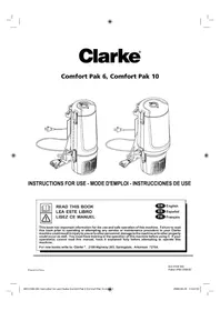Notice Clarke COMFORT PAK 10 Aspiradora