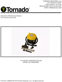 Notice TORNADO 93282 Aspirateur