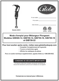 Notice Globe GIB50012 Blender