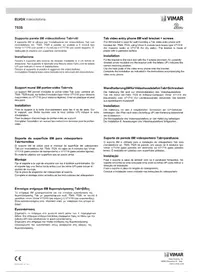 Notice Vimar ELVOX 753S Interphone vidéo