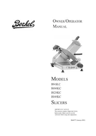 Notice Berkel B12SLC Trancheuse