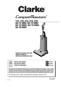 Notice Clarke CARPETMASTER 215 Aspiradora