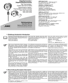 Notice Jumo 00455919 Thermostat
