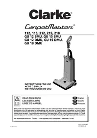 Notice Clarke CARPETMASTER 115 Aspiradora