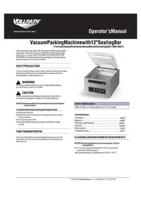 Notice Vollrath VP12 Máquinas de envasado al vacío