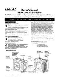 Notice Dri Eaz HEPA 700 Purificateur d'air