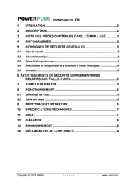 Notice PowerPlus POWPG30230 Taille-haies