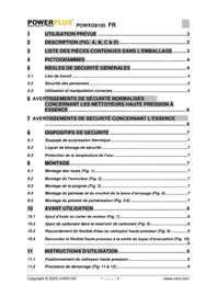 Notice PowerPlus POWXG9100 Nettoyeur haute pressio