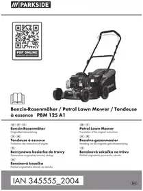 Notice PARKSIDE PBM 125 A1 Tondeuse à gazon
