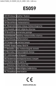 Notice Emos E5059 Station Météo