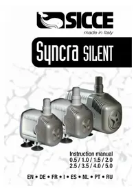 Notice Sicce SYNCRA SILENT 2.0 Pompe