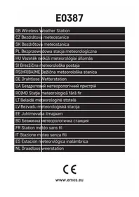 Notice Emos E0387 Station Météo