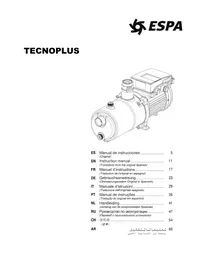 Notice ESPA TECNOPLUS 25 Pompe