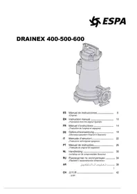 Notice ESPA DRAINEX 600 Pompe