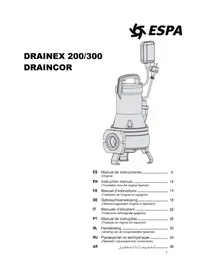 Notice ESPA DRAINCOR Pompe