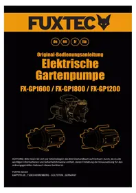 Notice Fuxtec FXGP1800 Pompa