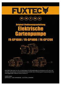 Notice Fuxtec FXGP1200 Pompa