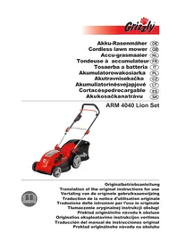 Notice Grizzly ARM 404037 Tondeuse à gazon