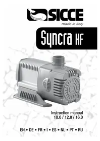 Notice Sicce SYNCRA HF 16.0 Pompe