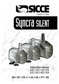 Notice Sicce SYNCRA SILENT 3.5 Pompe