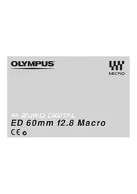 Notice OLYMPUS ED 60MM F2.8 MACRO Objectif