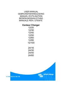 Notice VICTRON ENERGY CENTAUR CHARGER Batterieladegerät