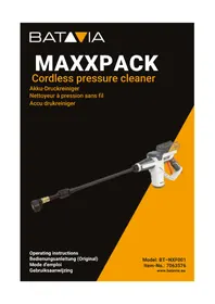 Notice Batavia MAXXPACK BTNXF001 Nettoyeur haute pression