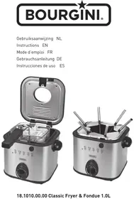 Notice Bourgini CLASSIC FRYER & FONDUE 1L 18.1010.00.00 Friteuse