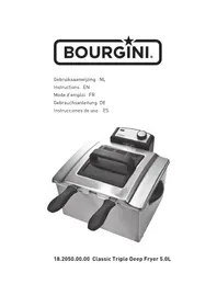 Triple Deep Fryer 5.0L 18.2050.00.00 Bourgini