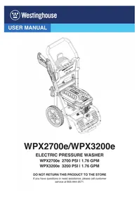 Notice WESTINGHOUSE WPX2700E Limpiador de alta presion