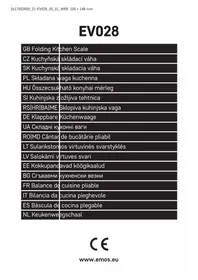 Notice Emos EV028 Кухонні ваги