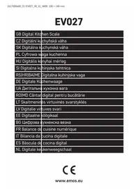 Notice Emos EV027 Básculas de cocina