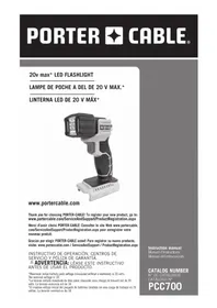Notice Porter-Cable PCC700 Lámpara