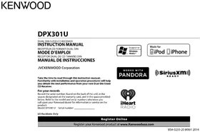 Notice KENWOOD DPX301U Receptor de audio y vídeo