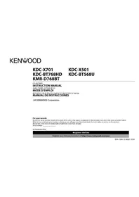 Notice KENWOOD KDCBT568U Receptor de audio y vídeo