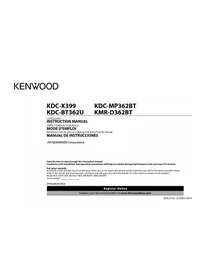 Notice KENWOOD KDCBT362U Receptor de audio y vídeo