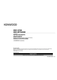 Notice KENWOOD KDCX700 Receptor de audio y vídeo