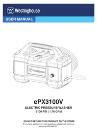 Notice WESTINGHOUSE EPX3100V Limpiador de alta presion
