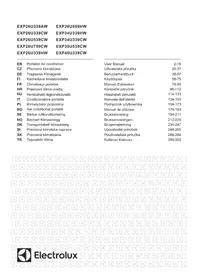 Notice ELECTROLUX EXP26U339AW Ilmastointilaite