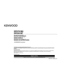 Notice KENWOOD DPX791BH Receptor de audio y vídeo