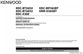 Notice KENWOOD KDCBT265U Receptor de audio y vídeo