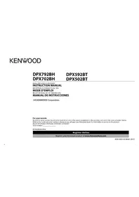 Notice KENWOOD DPX592BT Receptor de audio y vídeo