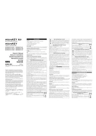 Notice KORG MICROKEY 2 AIR 61 Clavier MIDI